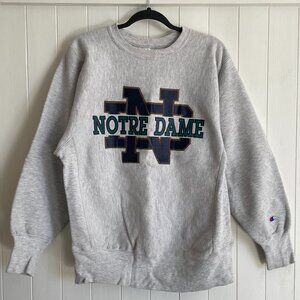 Vintage 1990s Notre Dame Champion Reverse Weave Sweatshirt